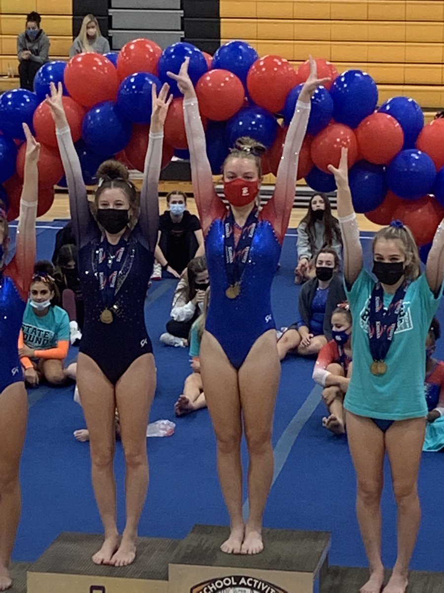 ADPriceON's tweet photo. Ella Margheim sets a new state meet record in the beam, the floor, and the all-around!!  She was a clean sweep state champ in all 4 individual events along with the all-around champion. What a special day for Ella and the entire Eagle gymnastics team!! https://t.co/4fEOuupg3c