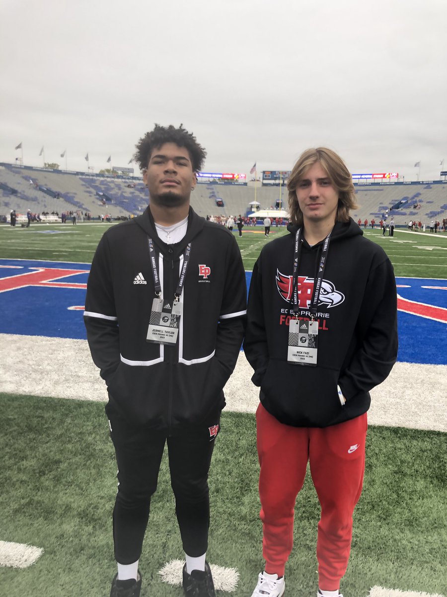 Thank you <a href="/ChelleStanley_/">LaChelle Stanley</a> and <a href="/NickFaziQB_12/">Nick Fazi</a> for the invite!! <a href="/Kotelnicki/">Coach Andy Kotelnicki</a> <a href="/KUCoachZ/">Coach Jim Zebrowski</a> <a href="/KU_Football/">Kansas Football</a> #RockChalk 💙❤️