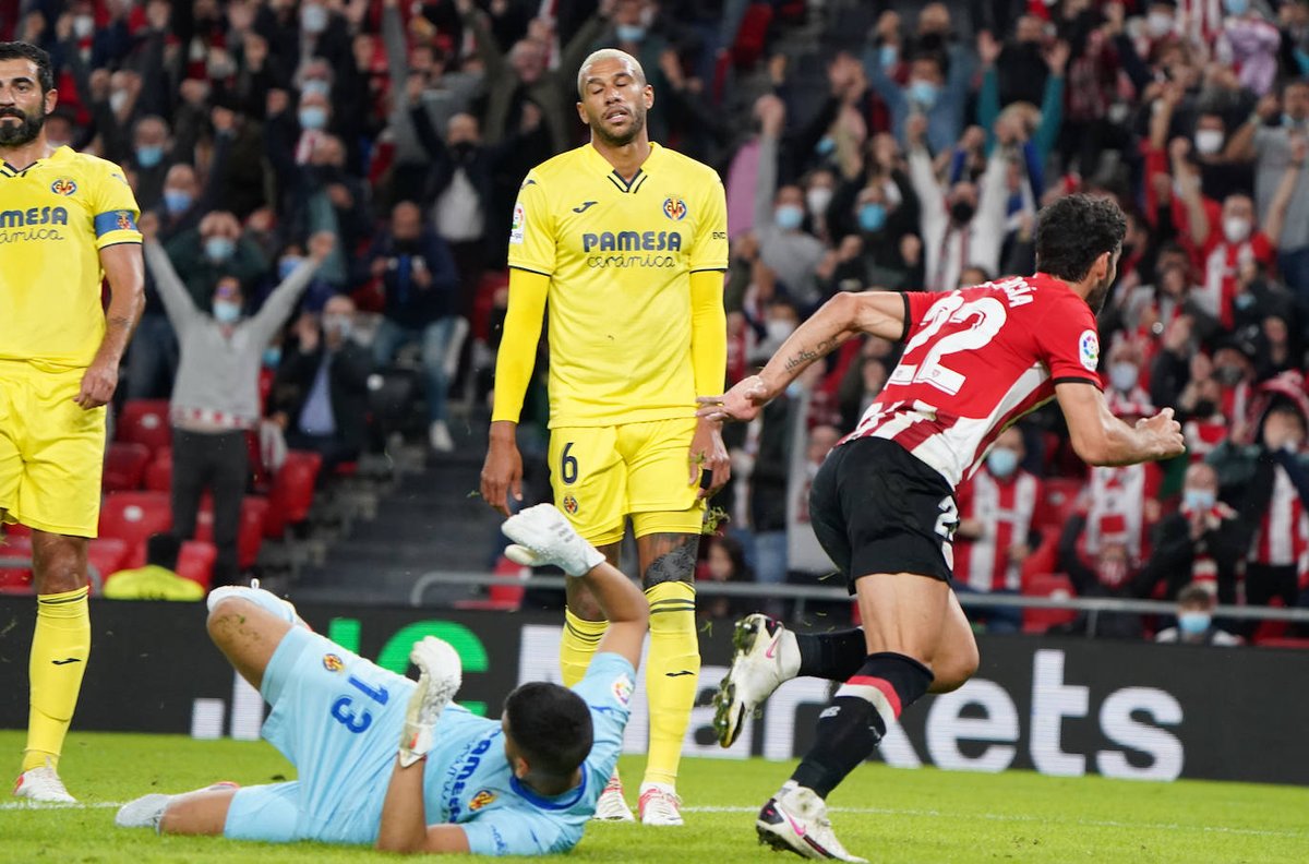 MarioValverde_'s tweet photo. 🏁FINAAAL EN BILBAO
🔥El Athletic se acerca a Europa tras ganar 2-1 al Villarreal
🧤Rulli paró un penalti a Berenguer en el 82'
🔴⚪⚽: R. García (14'), Muniain (77', P)
🟡⚽: Coquelin (32')
#AthleticVillarreal #ATHVIL #LaLiga #ChampionsLeague #AtreveteConKast #Covid_19 https://t.co/jCKf6p9y05
