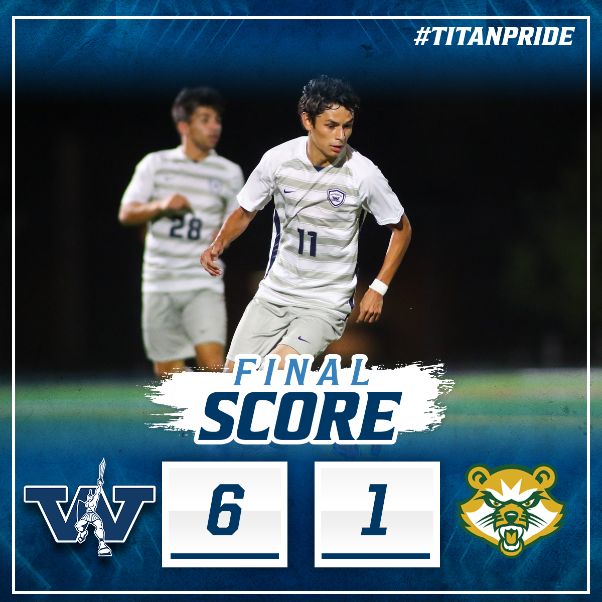 WC_Titans's tweet photo. An absolute offensive showcase from your Titans as they drop the Bearcats and improve to 7-1 in PAC competition! Junior Ivan Mojica registered his first career multi-goal game! #titanpride https://t.co/D4QYlN5Kis