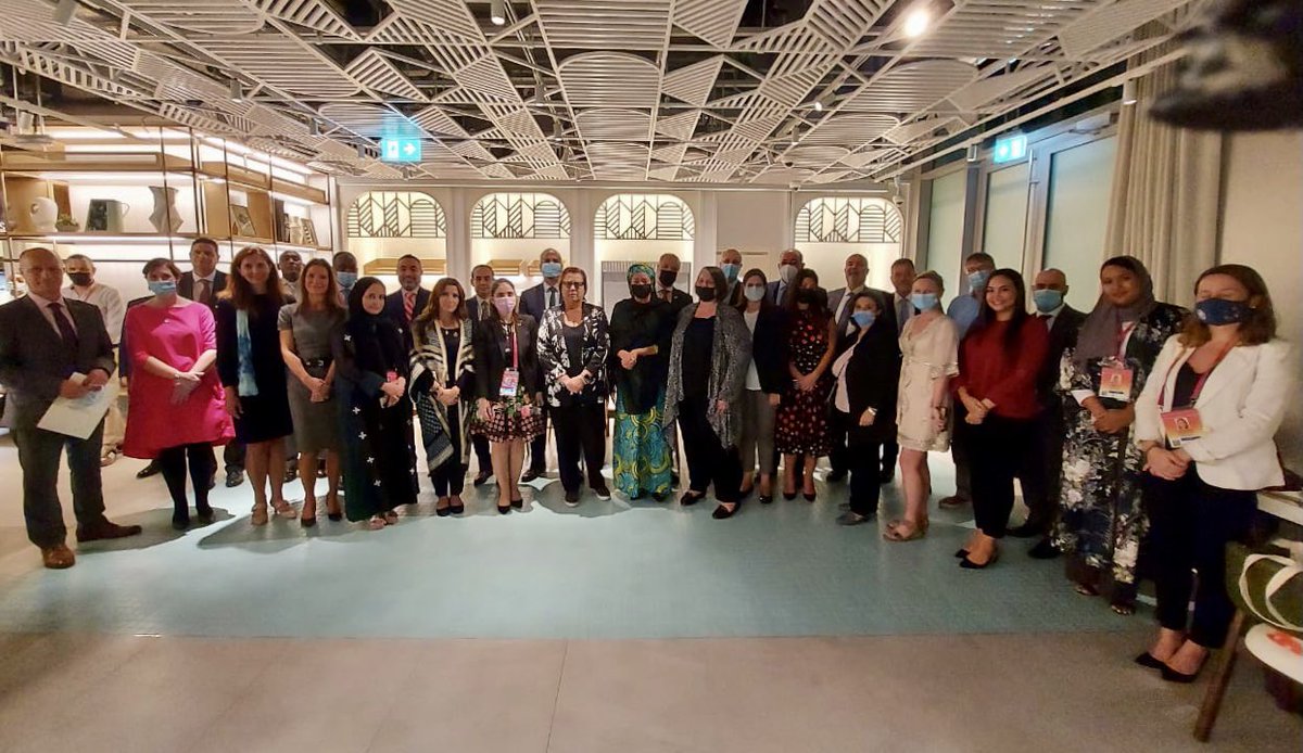 UN_UAE's tweet photo. The #UN Deputy Secretary General @AminaJMohammed meets the #UNinUAE Country Team in #Dubai 🇺🇳🇦🇪 as part of her visit to the #UAE ahead of #UNDay @expo2020dubai 
—
#UNxExpo #UNHub @DrDenaAssaf @MaherNasserUN @UN @UN_SDG @MoFAICUAE @UAEMissionToUN https://t.co/deue4FXyOl