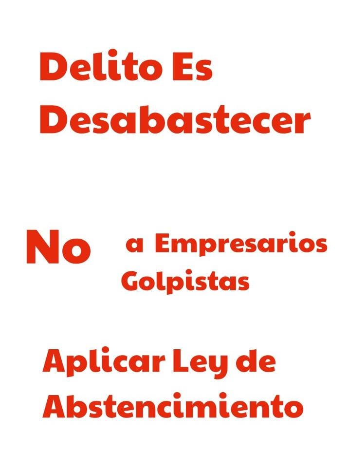 pukycardoso's tweet image. #DelitoEsDesabastecer #EmpresariosGolpistas