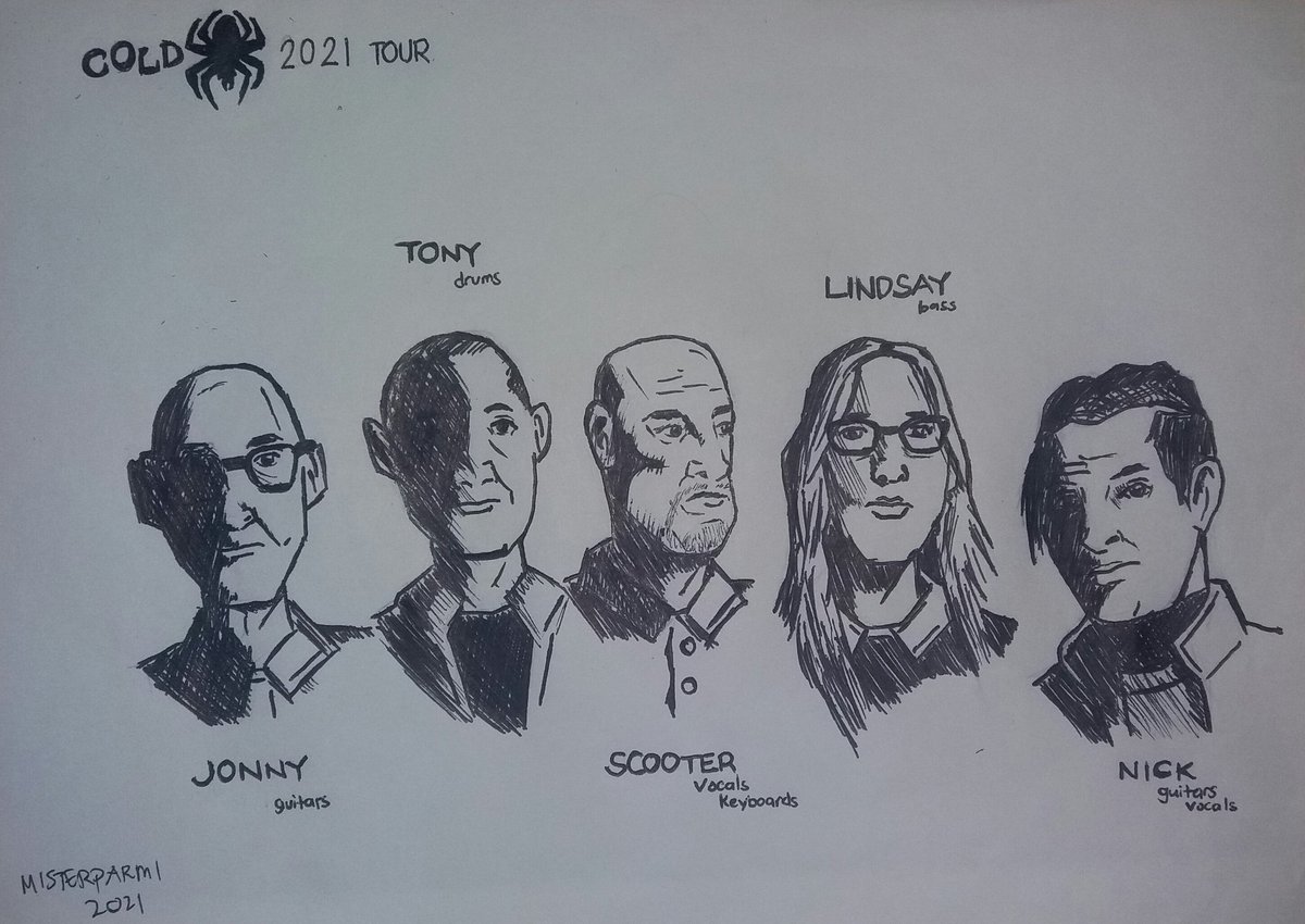 MisterParmi's tweet image. Since @Cold is on their 2021 Tour and Inktober is about to end. I decided to do another Cold art. Hope you enjoy! | #coldarmy #inktober