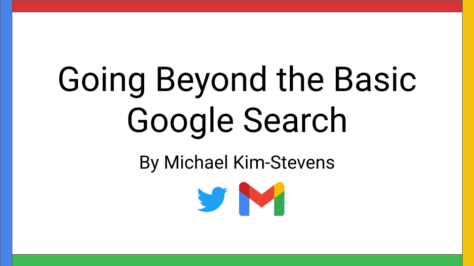 Mr_KimStevens's tweet photo. #FallCUE is all about new tools, asking better questions, and creating engaging activities. If you missed Going Beyond the Basic Google Search, you can get a copy of the presentation here: https://t.co/ciWlYBc6p0 #WeAreCUE https://t.co/L5OfqRdJRm