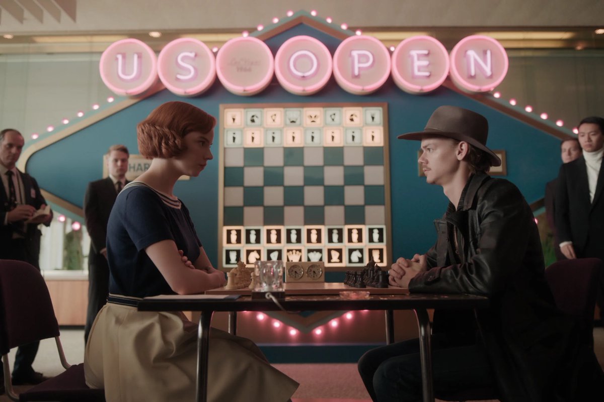 DiscussingFilm's tweet photo. 1 year ago today, ‘THE QUEEN’S GAMBIT’ released on Netflix. https://t.co/NkDZqS1ilS