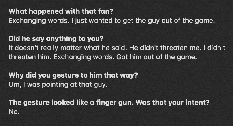 jovanbuha's tweet photo. Rajon Rondo on his interaction with a courtside fan, who was ejected, last night: https://t.co/SFKSKMET5A