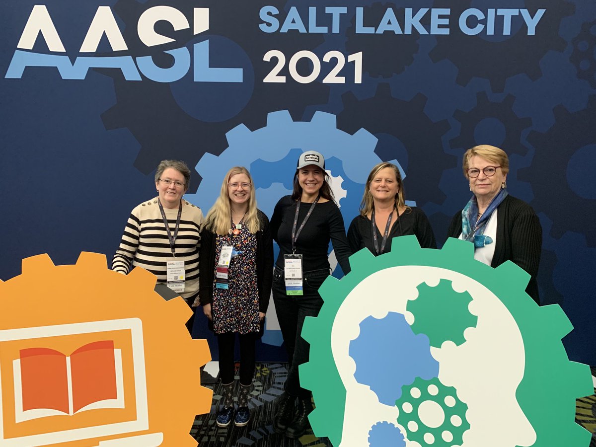 dsmacdonald's tweet photo. Proud to be a part of this team representing @VTVSLA at #AASL21. #VSLA #HeartOfTheSchool #LibrariansRock #VTed https://t.co/n6pmWiDhLw