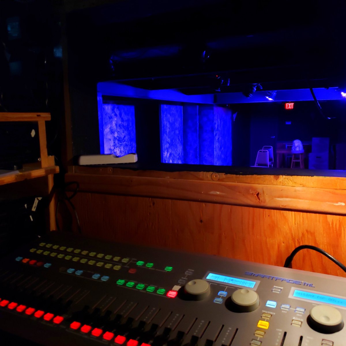 brainwise's tweet photo. Saturday afternoon, back in the Project Stage control booth, programming light cues. #TheaterLackey #theater #theatre #theatertech #lighting #SmartFadeML https://t.co/tuVuzuFoem