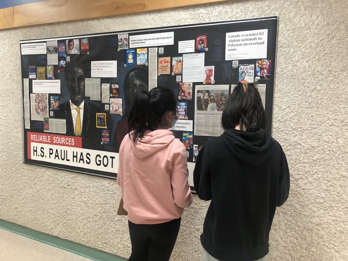 HSPaul_LLC's tweet photo. The HSPLLC welcomes students to explore current issues and diverse topics. Use QR code’s to hold books and read full articles. https://t.co/XPxMRA12qm