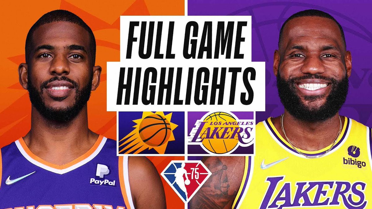 PMMRCologne's tweet photo. SUNS at LAKERS | FULL GAME HIGHLIGHTS | October 22, 2021 https://t.co/z9Xa6qAZLZ https://t.co/aQx0ssLPJZ
