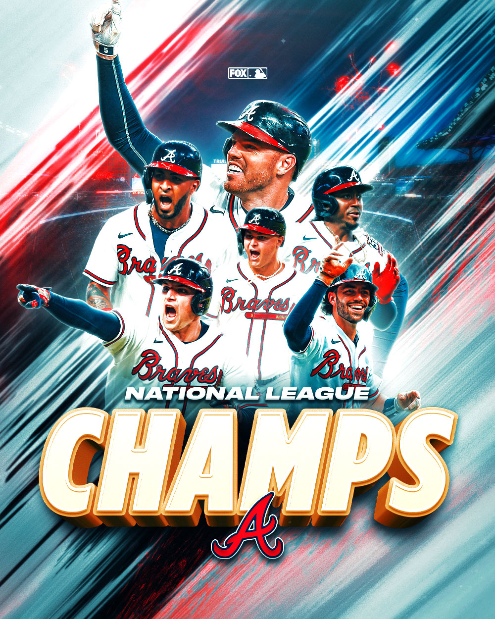 FOX Sports: MLB on X: NATIONAL LEAGUE CHAMPS 🏆 The @Braves are headed to  the World Series for the first time since 1999! #ForTheA   / X