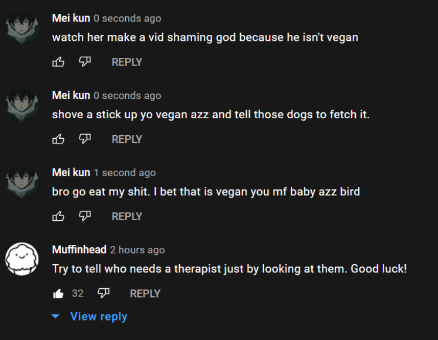 CorpseTweetz's tweet photo. (commented on her recent vid: "Thoughts &amp; Songs: Bet you can't tell which dog is vegan!") https://t.co/uWVkIqas0X