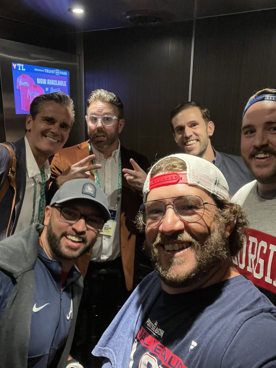 nickmendenhall's tweet photo. Having some fun!! @Braves gonna clinch tonight! Let’s go!! @PeterMoylan let’s freaking go!!
#MLB #Playoffs #NLCSgame6 #NLCS #BaseBall #Braves #BravesCountry #BravesVsDodgers https://t.co/wOON5c2MNL
