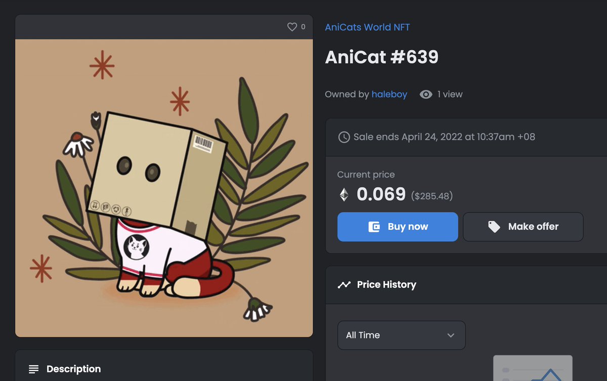 Paperhand minted a rare <a href="/AnicatsNFT/">AniCats World</a> and drained it below the mint price. Great, I bought it. First of all, I love cats. Second, #NFTcollections  with #P2E game always go up in value.

😺 anicats.world