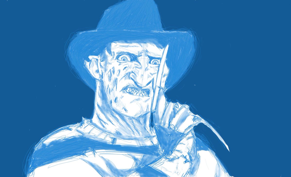 LiamCartoons's tweet photo. "THIS......is God.  #Halloween #ANightmareOnElmStreet #FreddyKrueger #drawing #surfacepro https://t.co/QESOrAsy1a