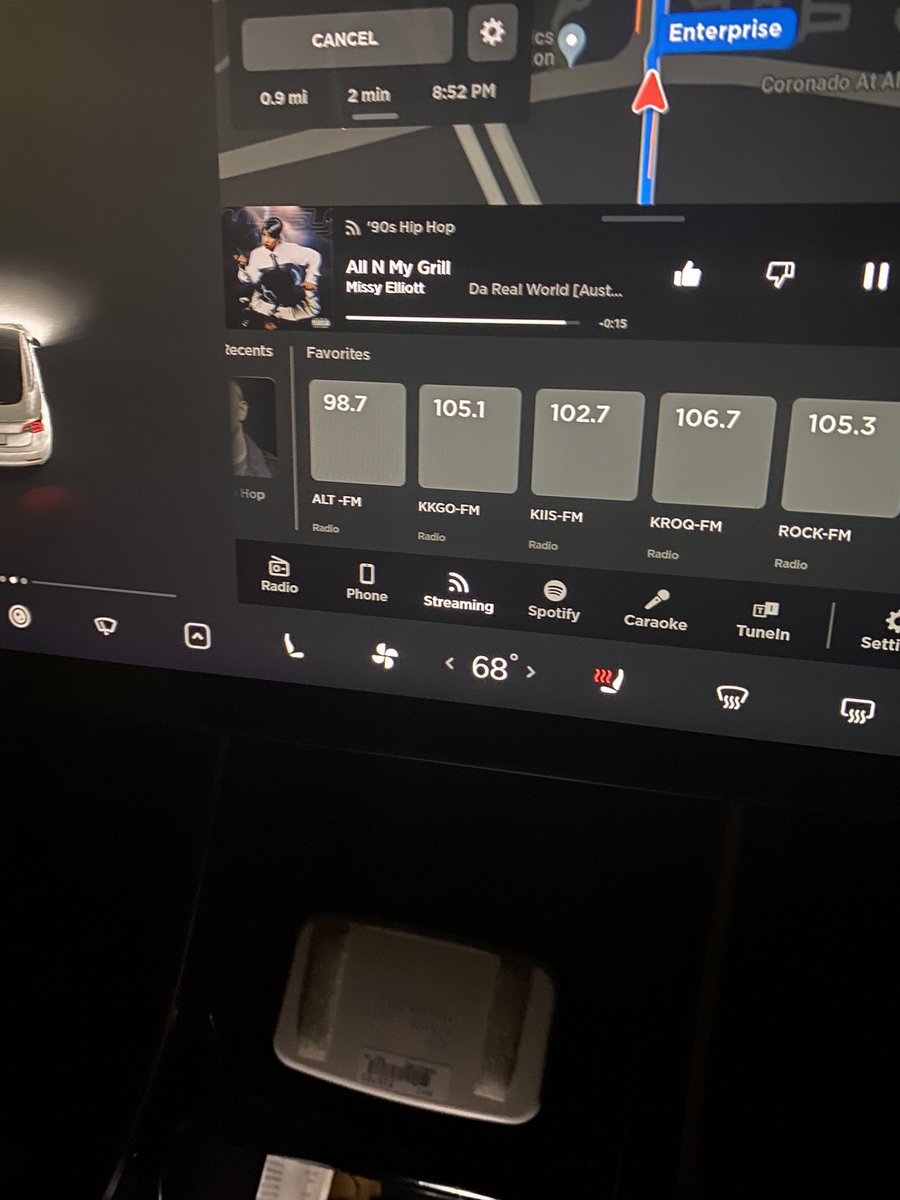 sp1851's tweet photo. @elonmusk you are a national treasure for many reasons, but the streaming 90’s Hip Hop station in #tesla is at the top of my list. #missyelliott https://t.co/YKuRcepgGt