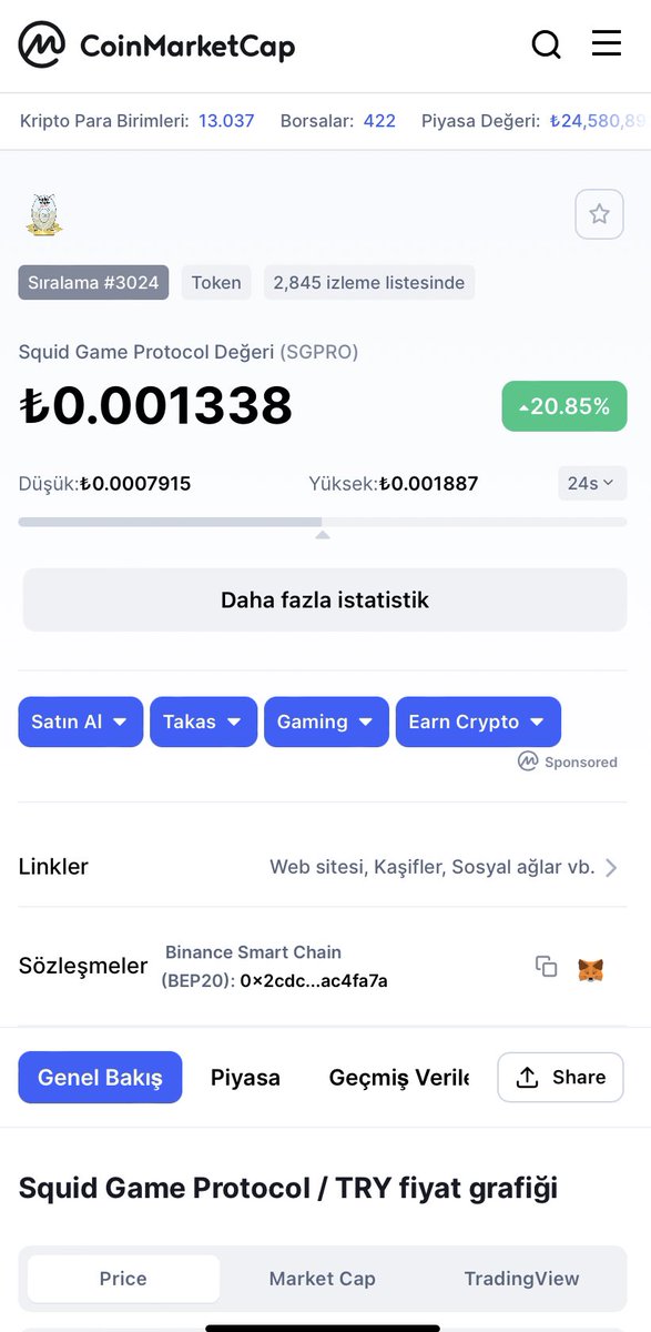 Hedef 500m  #SquidGameToken