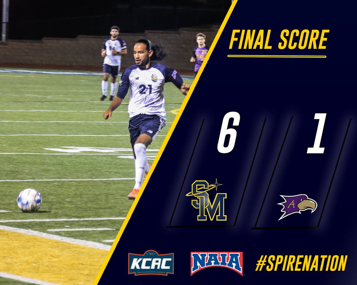 FINAL SCORE: <a href="/Spires_soccer/">University of Saint Mary Men's Soccer</a> blasts past <a href="/Avila_Athletics/">Avila Athletics</a> 6-1 after scoring 4 goals in the 2nd half. #SpireNation #RiseUp