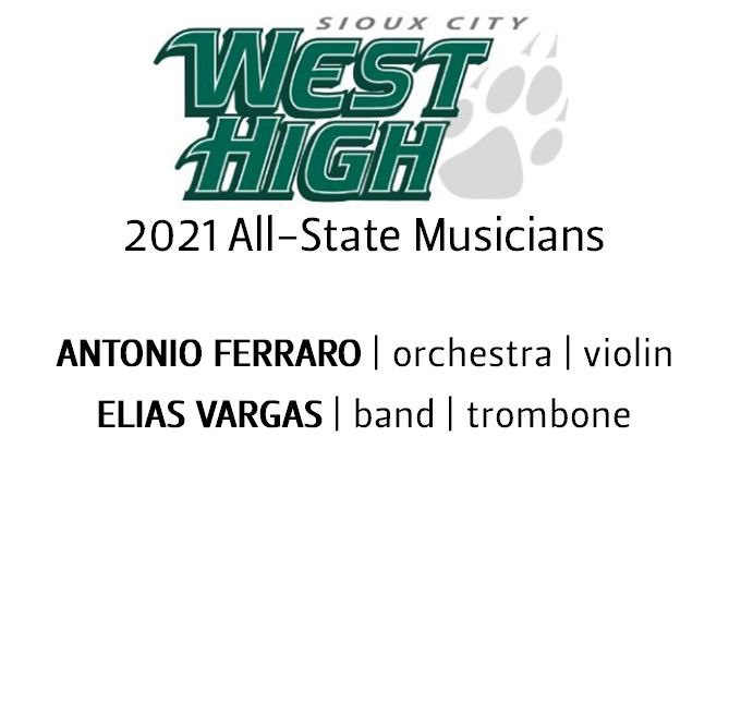 Congrats to these students who will represent <a href="/siouxcityschool/">Sioux City Community School District</a> at the All-State Music Festival in Ames next month! We’re proud of you! #SupportTheArts @BlackRaidersEHS @SiouxCityNorth @WHS_Activities