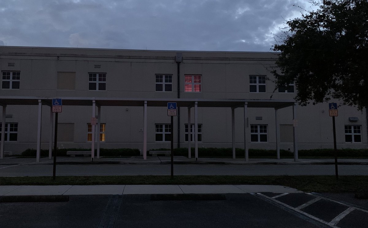 MrsAtkinsTMS's tweet photo. Advantage of getting to school on a dark morning? Seeing the pink glow from my classroom! @TradewindsMS @getMARSfarm @FairchildGarden @beckysubin1 @Sabrins29 @jharryton @PBCSDScience @PBCSTEM @GrowBeyondEarth #YourBestChoice #SharePBC https://t.co/Gk2LMzkpQv