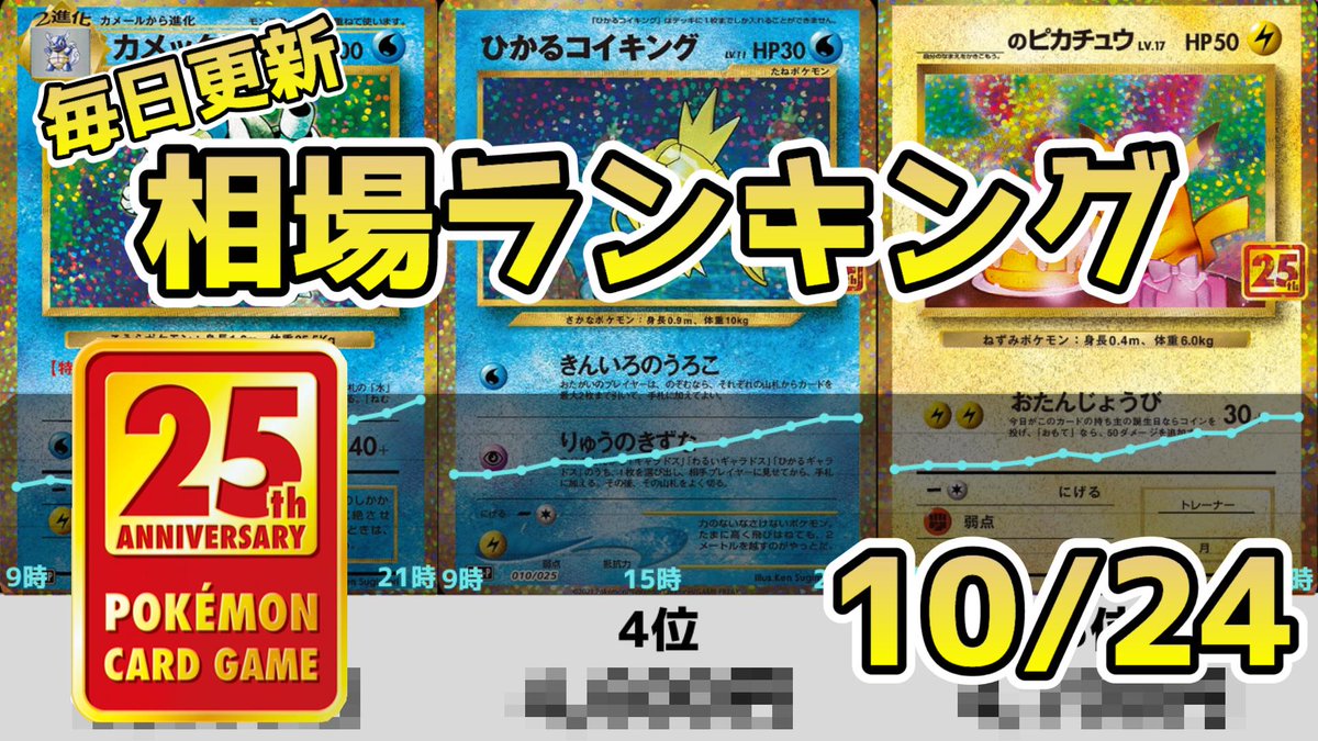 ポケゲト管理人 フュージョンアーツ 25th アニコレ Vmaxクライマックス スターバース 動画投稿のお知らせ 25thプロモパック 毎日更新相場ランキング 一時的な相場高騰中 動画はこちらから T Co Dgwy7vz5ct ポケカ 25thanniversary