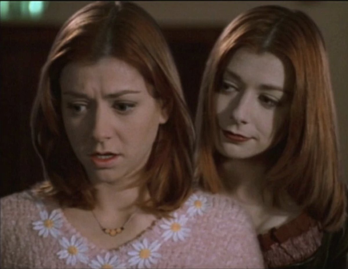 buffyfandom's tweet photo. Current Buffy viewing: Doppelgangland 

One of my top 10 episodes!!!!! 

If I were to ship any two characters on Buffy it'd be Willow and Vamp Willow https://t.co/7aC7DdyXWn