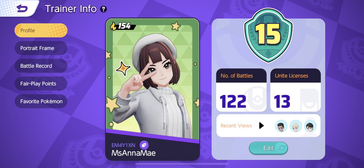 pokemastermae's tweet photo. Looking for #PokemonUNITE friends to do challenges with. Add me pls🤍 https://t.co/plZuSRXu8I