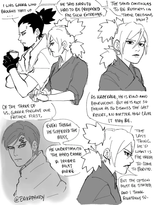 ShikaTema discuss Gaara's words from the Five Kage Assembly 