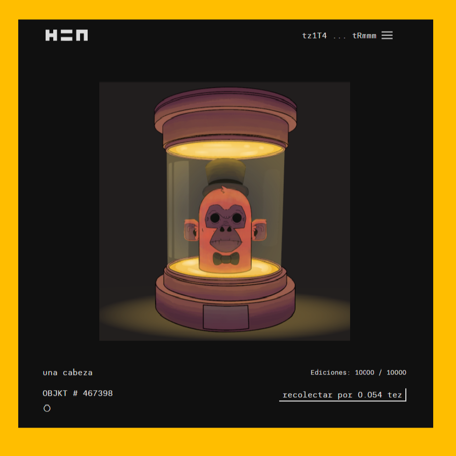 OneHead2D's tweet photo. (GENESIS_MONKEY_ <3)

https://t.co/00HepgVivH

0.054-XTZ  

For you with love.
Treasure it.

#ONE_HEAD

#NFTs #NFTartist #hicetnunc2000 #cryptoart #Cryptoartists #hicetnunc  #NFTdrop #Collect #CleanNFT #NFTartist https://t.co/86zTQLzbB7