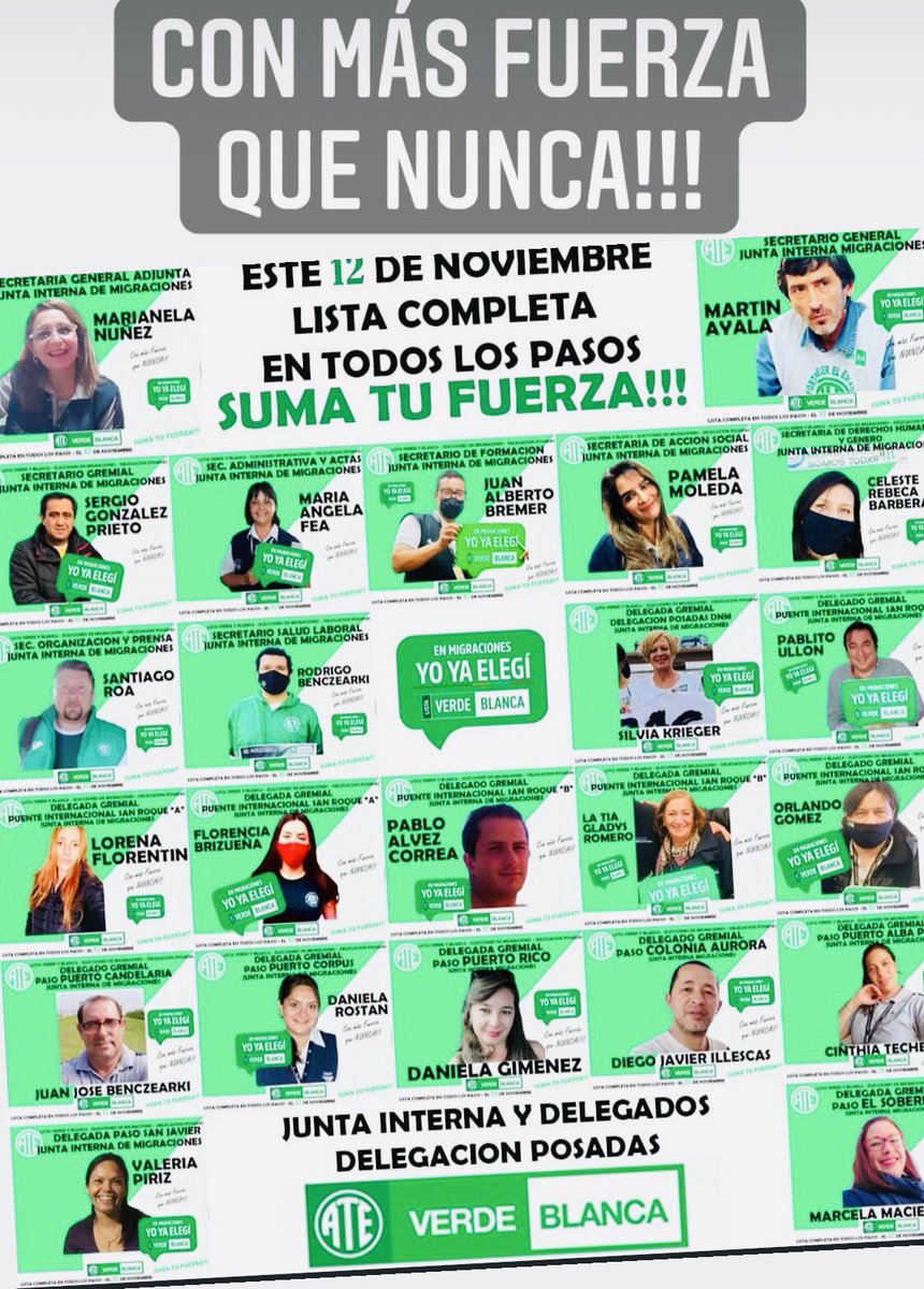 migranea's tweet photo. En todos los pasos Fronterizos y con Más Fuerza que  NUNCA, la Verde y Blanca por más Construcción y conquistas!!!
 @FlorciBriz @radiogabdala @Migraciones_AR @ATECapitalOk @vhugobellon @clopezvazquez @DanielCatalano_ https://t.co/R8cjrtfH9A