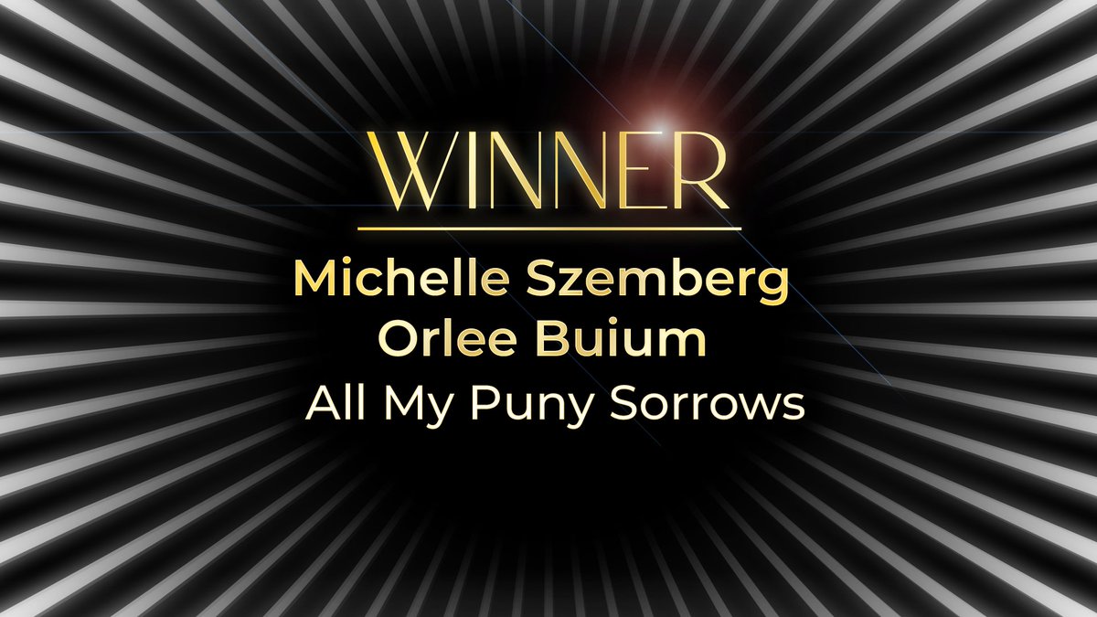 The winner of Best Picture Editing – Feature Film is Michelle Szemberg &amp; Orlee Buium – All My Puny Sorrows. #DGCAwards #DGCTalent