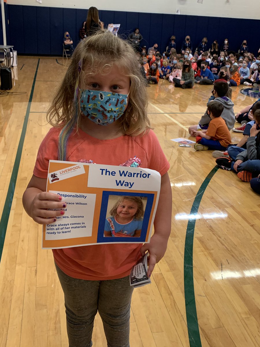 MsGiacona's tweet photo. Celebrating the Warrior Way at our school-wide assembly #Posproject #Funfriday https://t.co/c8ZlD3yt4s