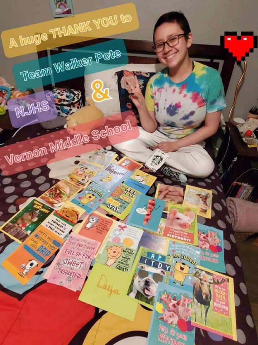 It was our honor to send some #QuinceCards to #Deya Thanks #TeamWalkerPete &amp; <a href="/JudiPeters/">Judi Peters</a> for thinking of <a href="/VernonMSWLA/">Vernon MS World Languages Academy</a> #NJHS
for this special activity. We are #CharacterStrong #KidsDeserveMoreThan4
<a href="/ArelyRTamez/">Arely R. Tamez</a>
<a href="/cltorres0404/">Christina Torres</a>