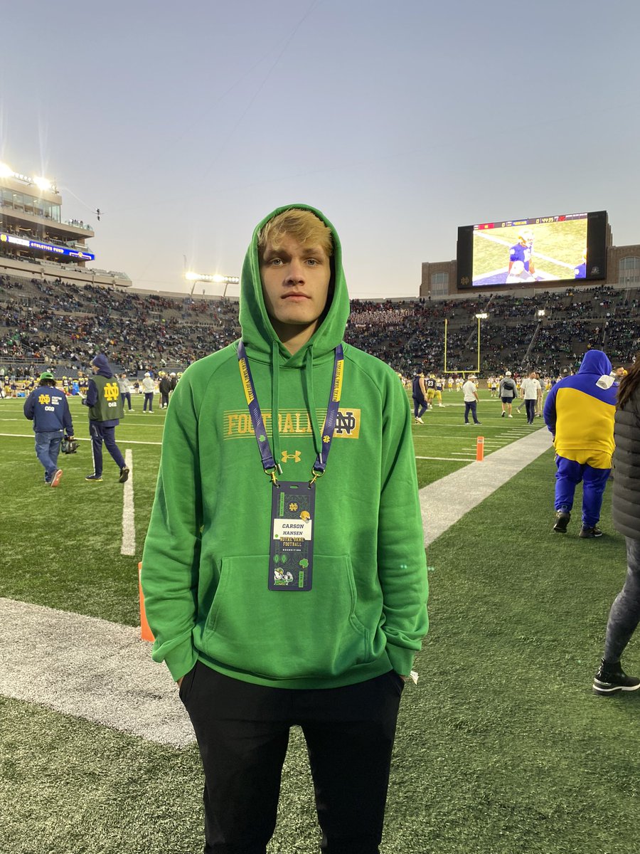 Had an unreal game day visit this weekend <a href="/NDFootball/">Notre Dame Football</a>!! @coachdrebrown <a href="/LSHSCougarsFB/">Lakeville South Football</a>