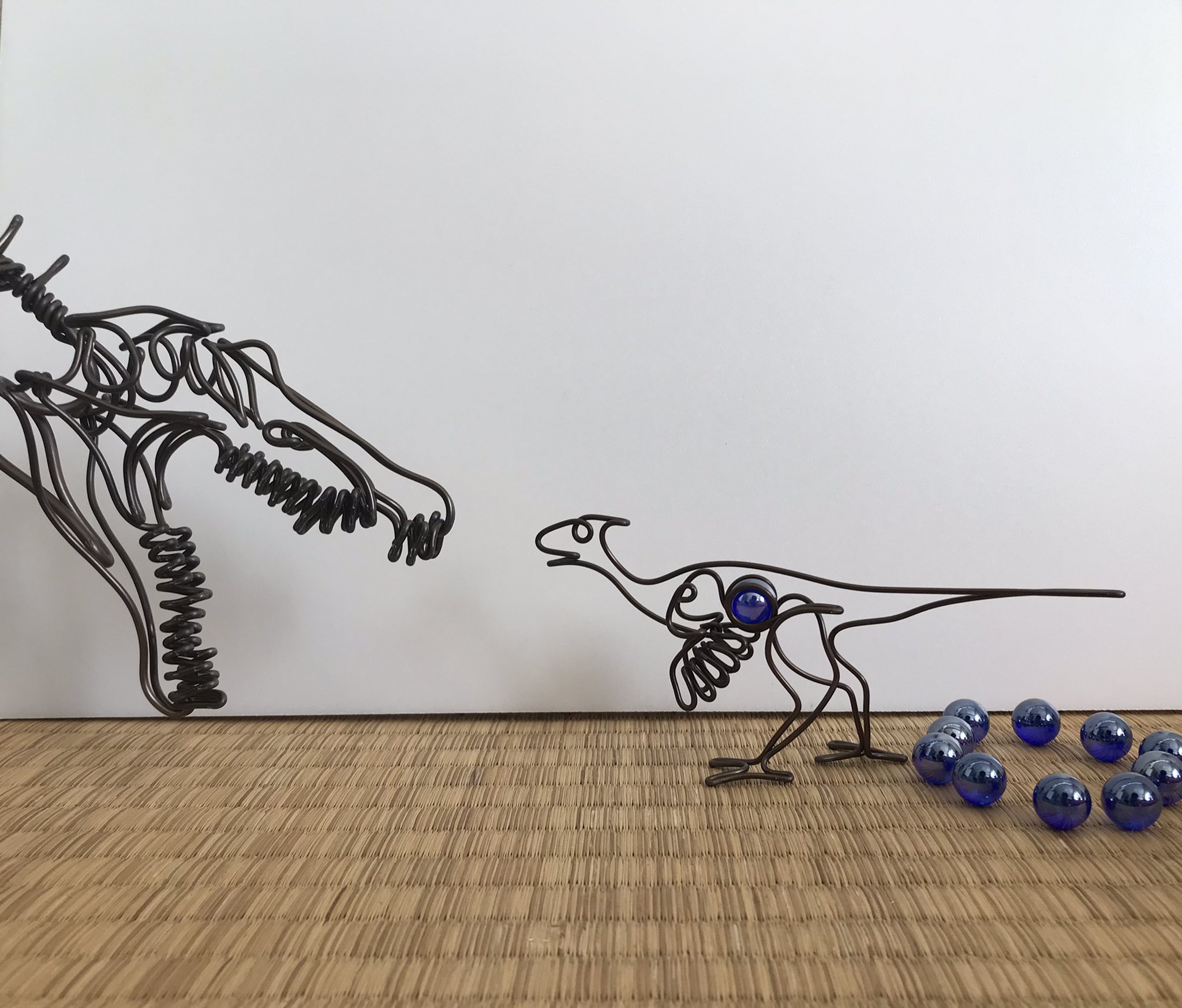 Square wire art museum ワイヤーアート博物館(恐竜など) on X