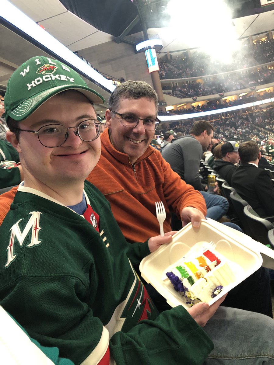 sheparddeb's tweet image. Thanks @mnwild for making this guy’s 25th birthday a great one! Wild birthday cake and a win! #wildwin #mnwild