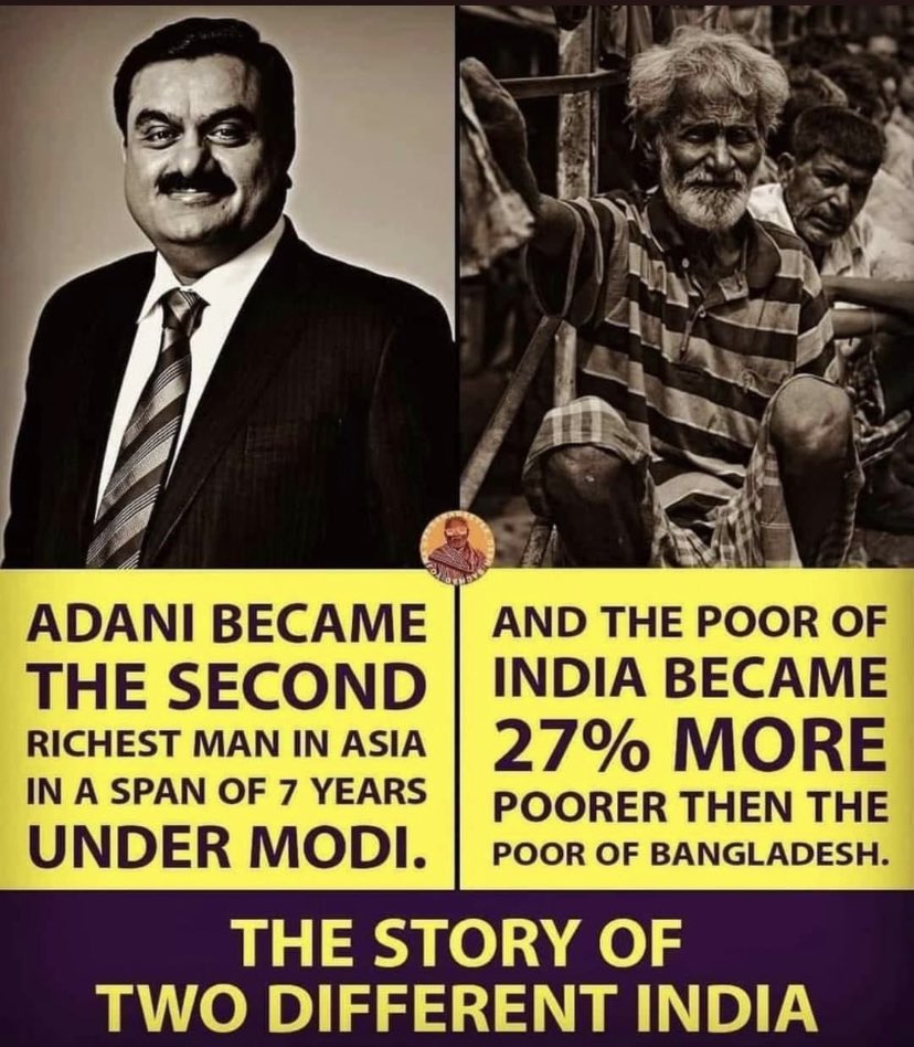 Farm laws are meant to benefit the corporates and suppress the farmers.

Rich getting richer while middle class and poor getting poorer.

#FarmersVsCorporates