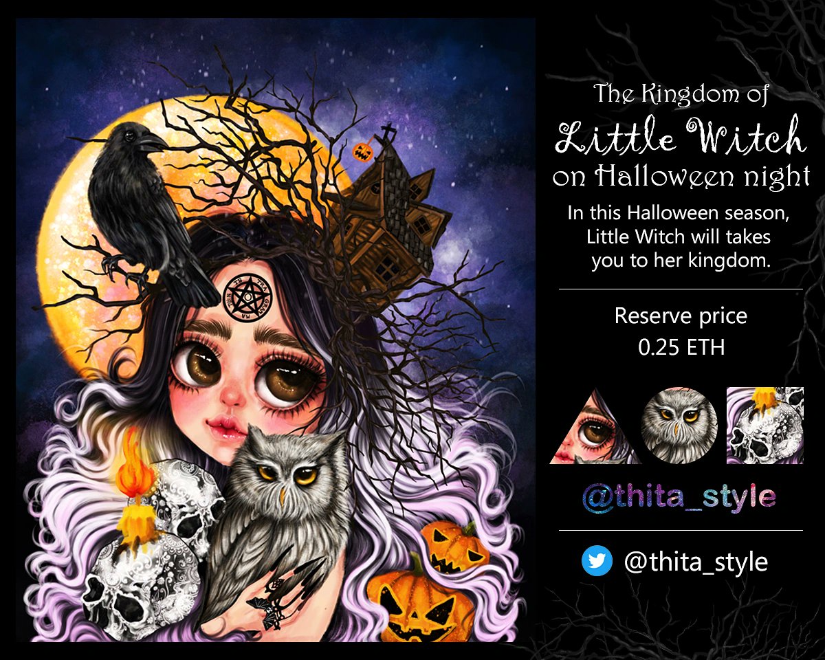 Thita_style's tweet photo. 🥳New Drop🥳
The Kingdom of Little Witch on Halloween night💜💄😈
Please check out my work at
https://t.co/fikRjKLvJB

Thank you for support me .
#NFTART #NFTartists #NFTs #NFTCommunity #NFT #nftcollectors #NFTdrop #NFTcollection #ThaiNFT #Foundationapp #FoundationNFT https://t.co/0y8VAyaoIm