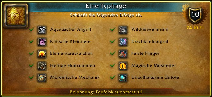 Hat mich zwar ne kleine Ewigkeit gekostet aber damit sind die Argus Pet AVs auch mal von der Liste gestrichen  #Warcraft <a href="/TheShjami/">Shjami</a>