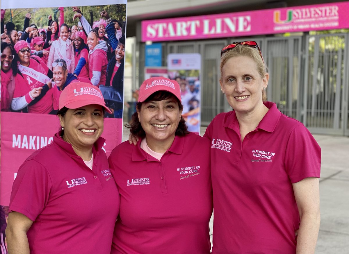 Great morning at @AmericanCancer #MakingStridesAgainstBreastCancer in Miami raising awareness about breast screening and research with @krill_md ⁦@SueKesmodelMD⁩ @SylvesterCancer #bcsm