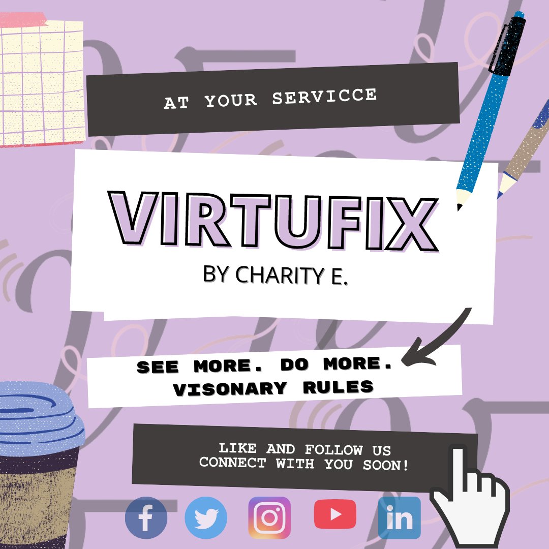 vfix_cha's tweet photo. Get to know us more by liking and following us on our social media to be updated with our services and promotions! Connect with you soon! 🟍🟎

Facebook: https://t.co/qFKRlgfMLU
IG&amp;Twitter : @vfix_cha
#virtufixbycharitye #virtufix #virtualassistance #virtualhelp 
#business #va https://t.co/KqgL0OGCMA
