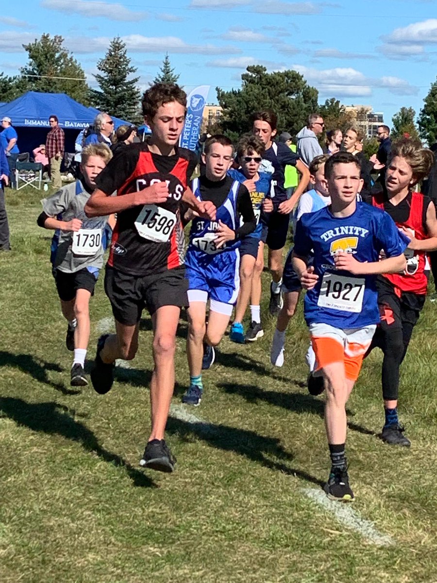 CCLSAlbers's tweet photo. The @CCLSChargers boys XC team competed at Nationals today—a beautiful day with 200 boys in the race! Pretty much every boy had a PR, and the team finished 12th. Special congrats to our 8th graders: Cooper, DM, Jacob, and Liam. https://t.co/md7m8jsEAk