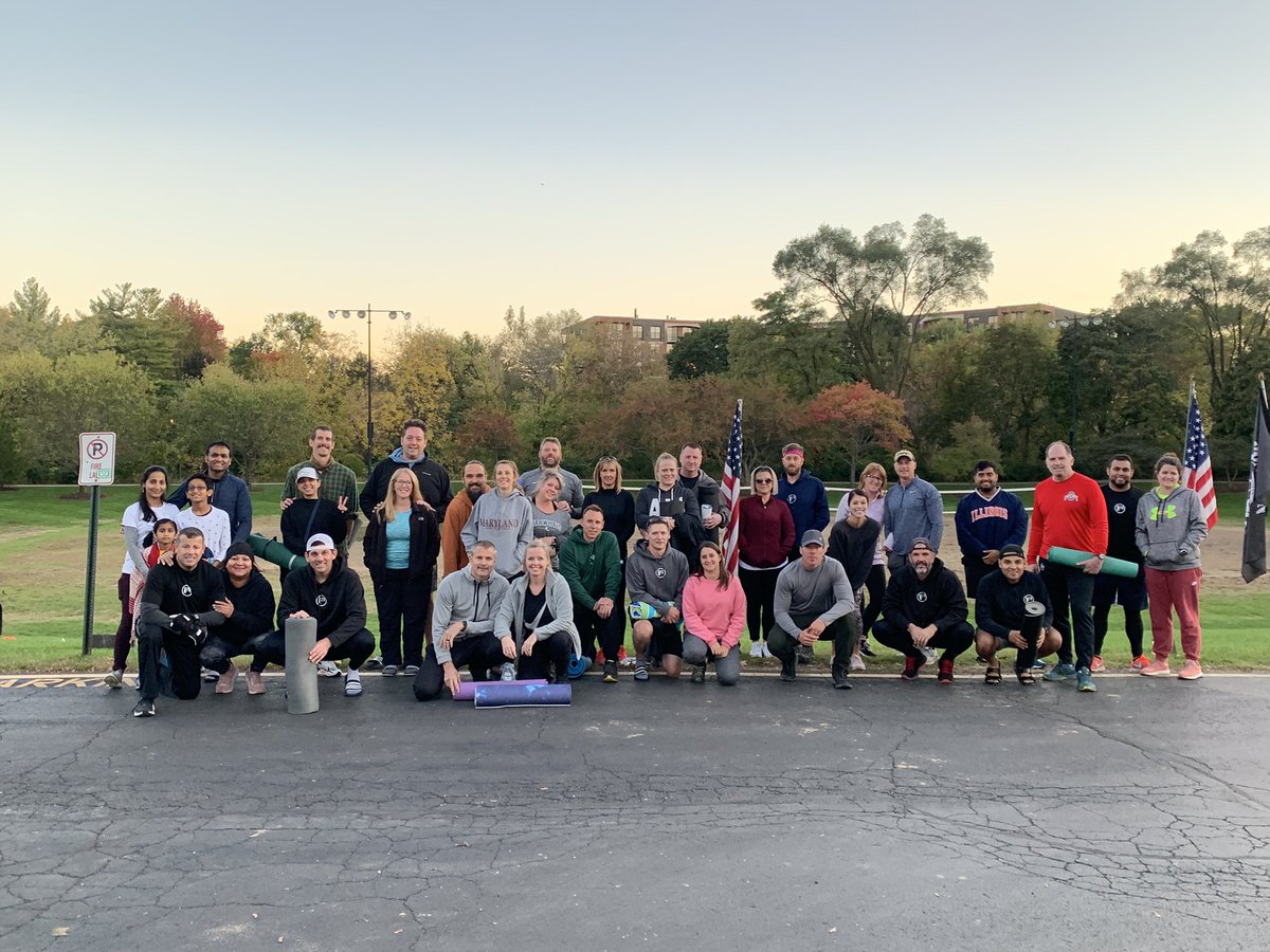 F3Naperville's tweet photo. As the sun set and we entered the homestretch of our #F324, we thought it was important to offer a workout and yoga session dedicated to our wives, or Ms, as they’re referred to in F3. Here are some highlights from the yoga session led by our resident Yogi, Patchouli 🙏 https://t.co/yBpkL3r8SR