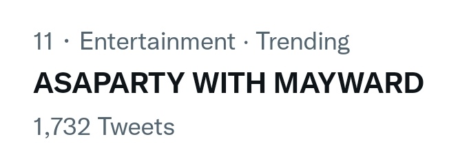 mwtrendsetter's tweet photo. We are now trending at 11th spot nationwide! #celebrateASAP 

ASAPARTY WITH MAYWARD

#MayWard
@maymayentrata07 @Barber_Edward_ https://t.co/rKQocJKpm9