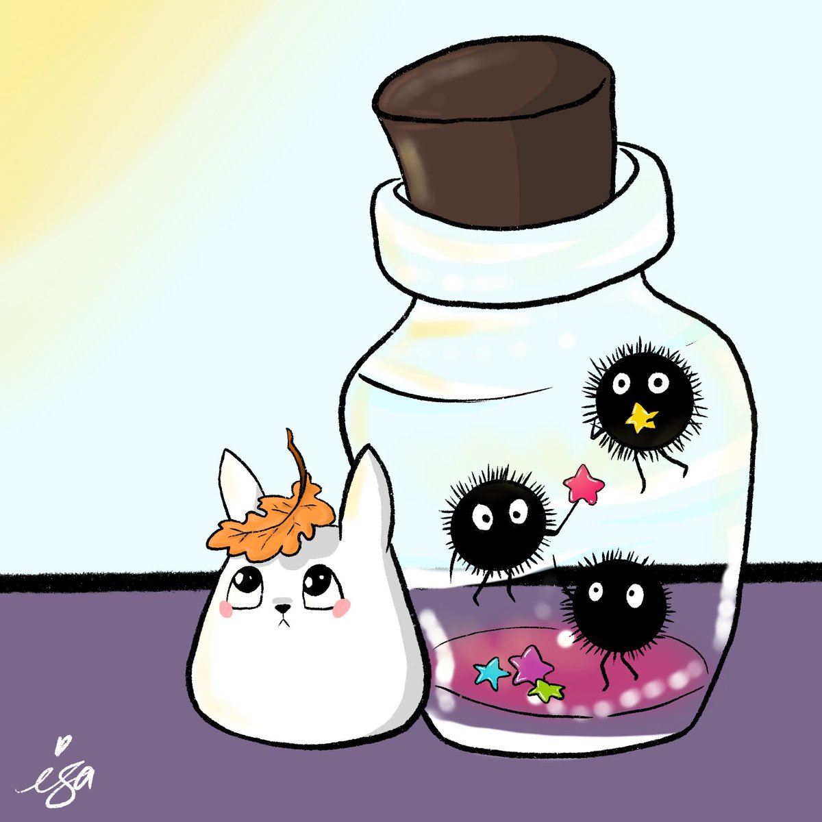 Inktober post for Fuzzy @isamoaillustration 

#Inktober #drawing #ArtistOnTwitter #inktober2021 #digitalart