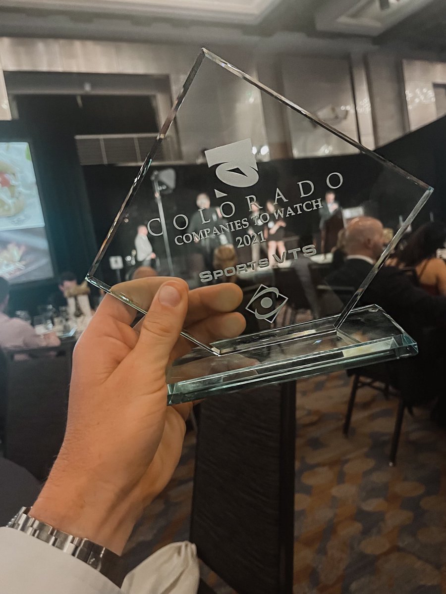SportsVTS's tweet photo. This Friday we attended The 2021 Awards Gala Celebration hosted by Colorado Companies to Watch, and were awarded! 

We want to thank our founder @Ted_Sundquist for giving us all the opportunity to work at such an incredible company! 

#SportsVTS #Awards #CCTW #QBSIM #MMQB https://t.co/VjocnmjXIM