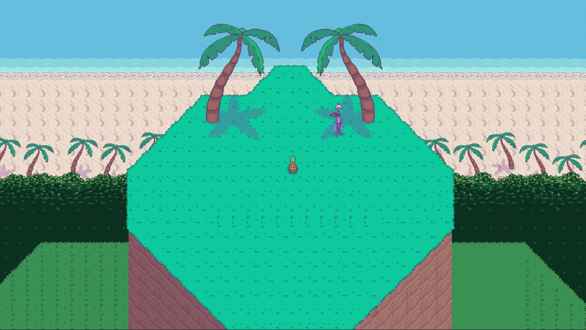 ToSaveAnIsland's tweet photo. how does the depth/scope feel here?

want to give the feeling of being up high and looking out over the coast

still need to work on making the hill look better...

maybe just need some more tiles? @stricle 👀

#indiedev #indiegame #gamedev #screenshotsaturday #IndieGameDev https://t.co/qXgJKTVoa9