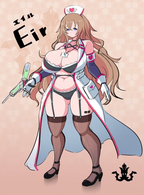 アクティブ1「チクっとしますよ」:敵単体にダメージ+対象の行動力減少
アクティブ2「これで安心ですね」:指定した味方単体(自身含む)にHPバリア+被ダメージ軽減
パッシブ1「私、目立ちますから…」:自身にHPバリアが付与されている場合、範囲内の味方に指定保護を付与
みたいな感じで…! 