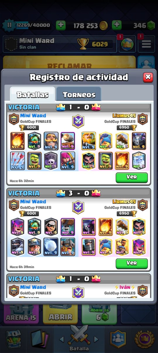 Wardsitooo's tweet image. 6-2 barriendo para ser finalistad de la @GoldCupGG con @teamespectros  y otra barrida con @KingsGG8 🧐