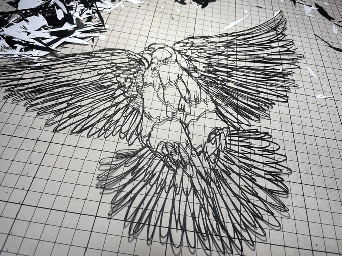 切り絵鳩 